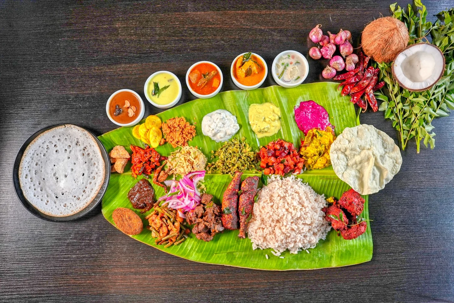 Festive Sadhya spread at Sea Secret